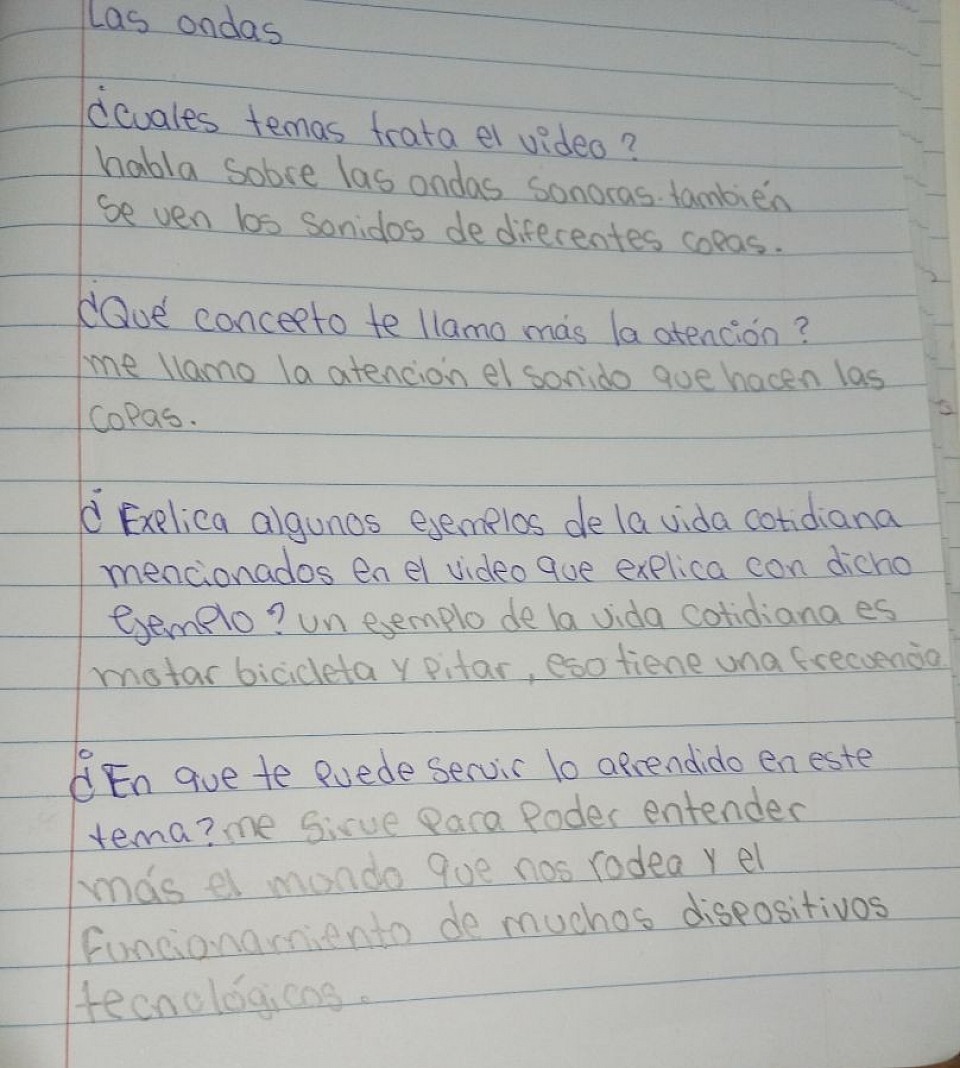Preguntas sobre el tema