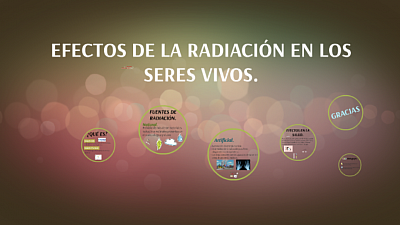 La radiación y los seres vivos